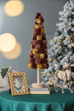 8.7x8.7x31.5" Tall Tree Christmas Table Decor, Coffee