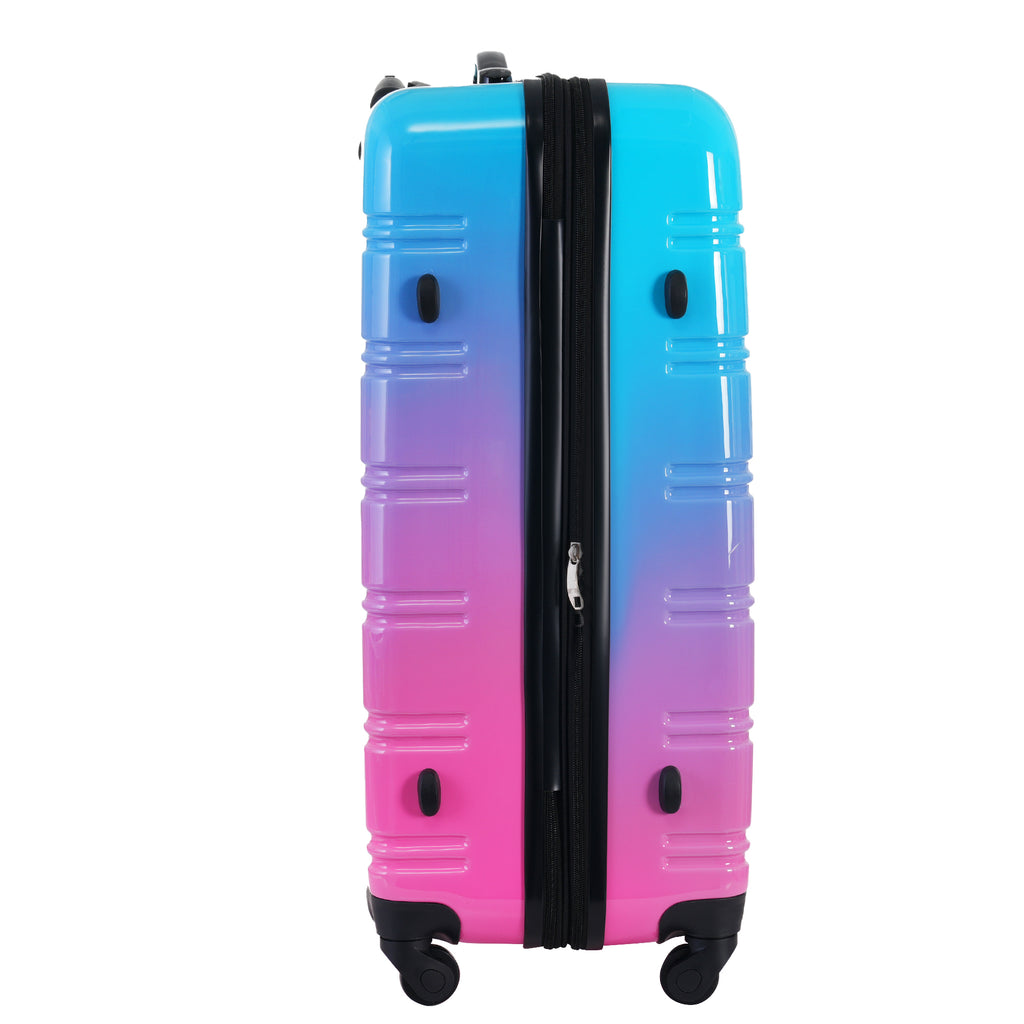 Hardshell Luggage Sets - 3 Piece Gradient Color Expandable Suitcase