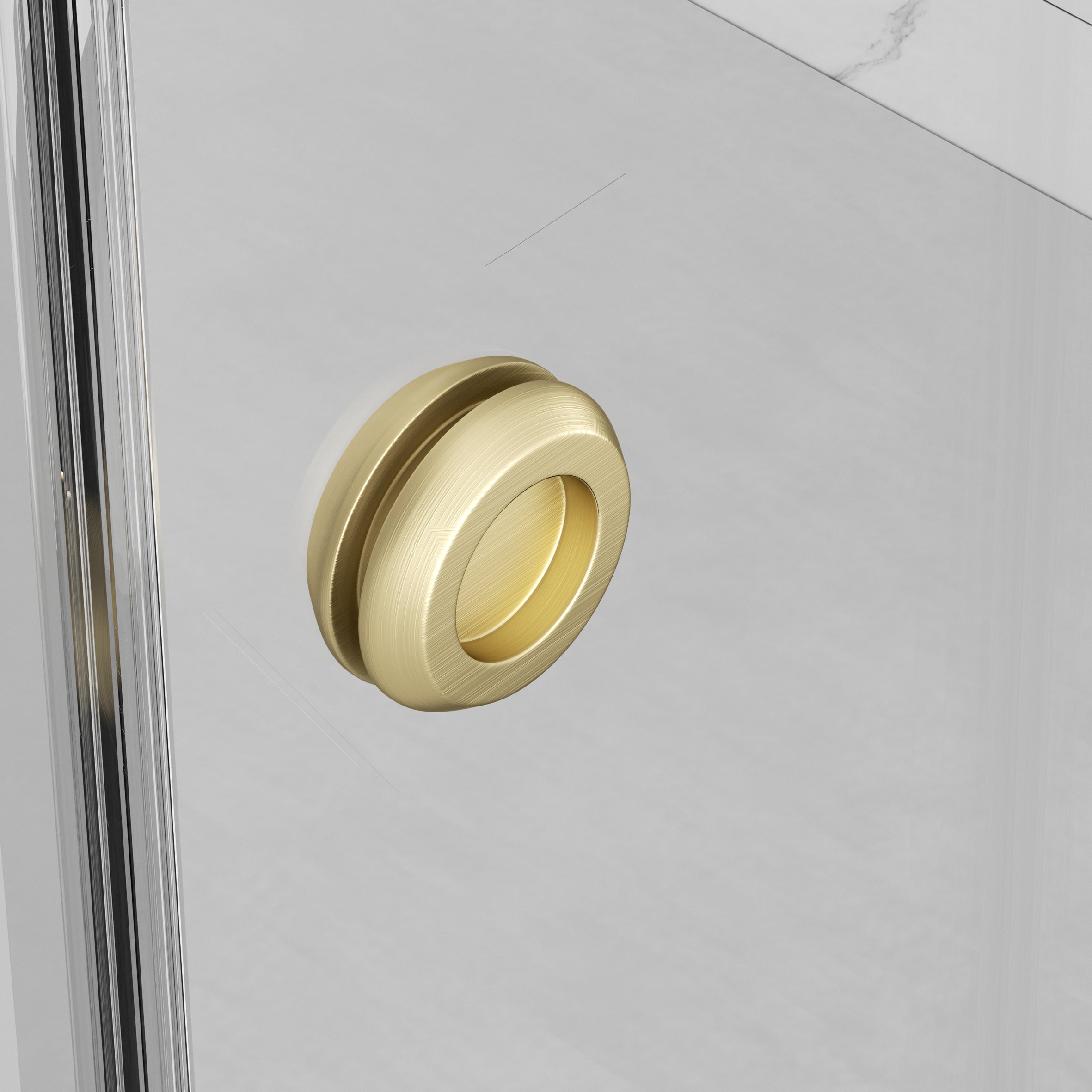 Frameless Shower Door with Double Sliding Mechanism