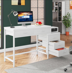 51" Reversible Computer Desk with 5 Drawers and File Cabinet