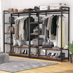 47.24" Rustic Brown Freestanding Closet Organizer