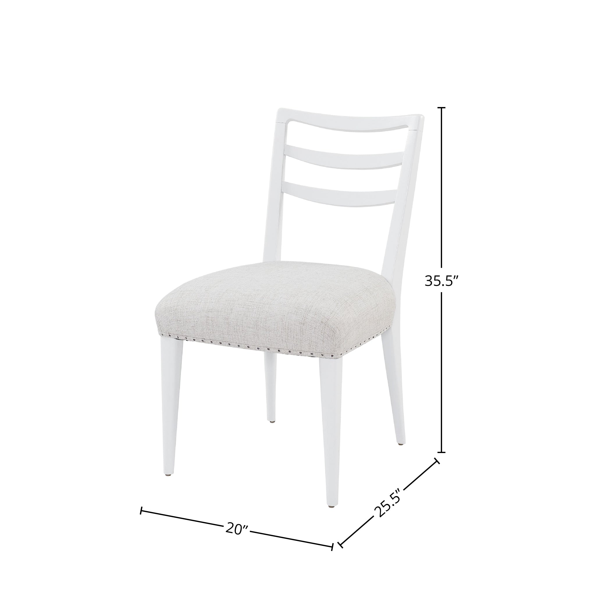 Ladderback Side Dining Chair Set of 2 in Ocean Finish