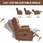 Camel Manual Recliner Chair in Faux Leather