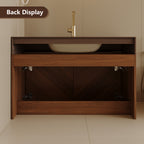 30" Modern Wall-Mounted Bathroom Vanity with Ceramic Sink