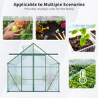 8x8 FT Double Door Polycarbonate Greenhouse