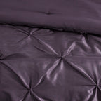 7-Piece Queen 100% Polyester Pieced Pleated Tufted Comforter Set