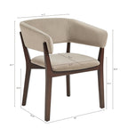 Blake Wood Faux Mohair Armchair