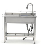 Stainless Steel Utility Sink, Freestanding Sink 2