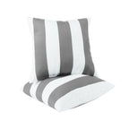 4 Pack Outdoor Pillow Covers - Gray/White Striped
