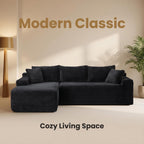 94.5" Cloud Modular Sectional Sofa with L-Shape Chaise
