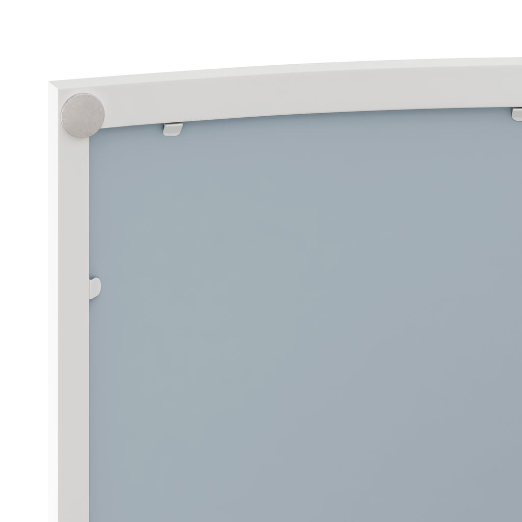 23.62" Modern Arched Glass Double-Door Wardrobe