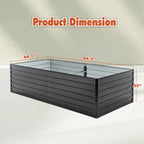 Metal Raised Garden Bed Outdoor - 7.2x3.6x2 FT