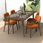 Carlos Mid-Century Modern Burnt Dining Chairs - Set Of 2