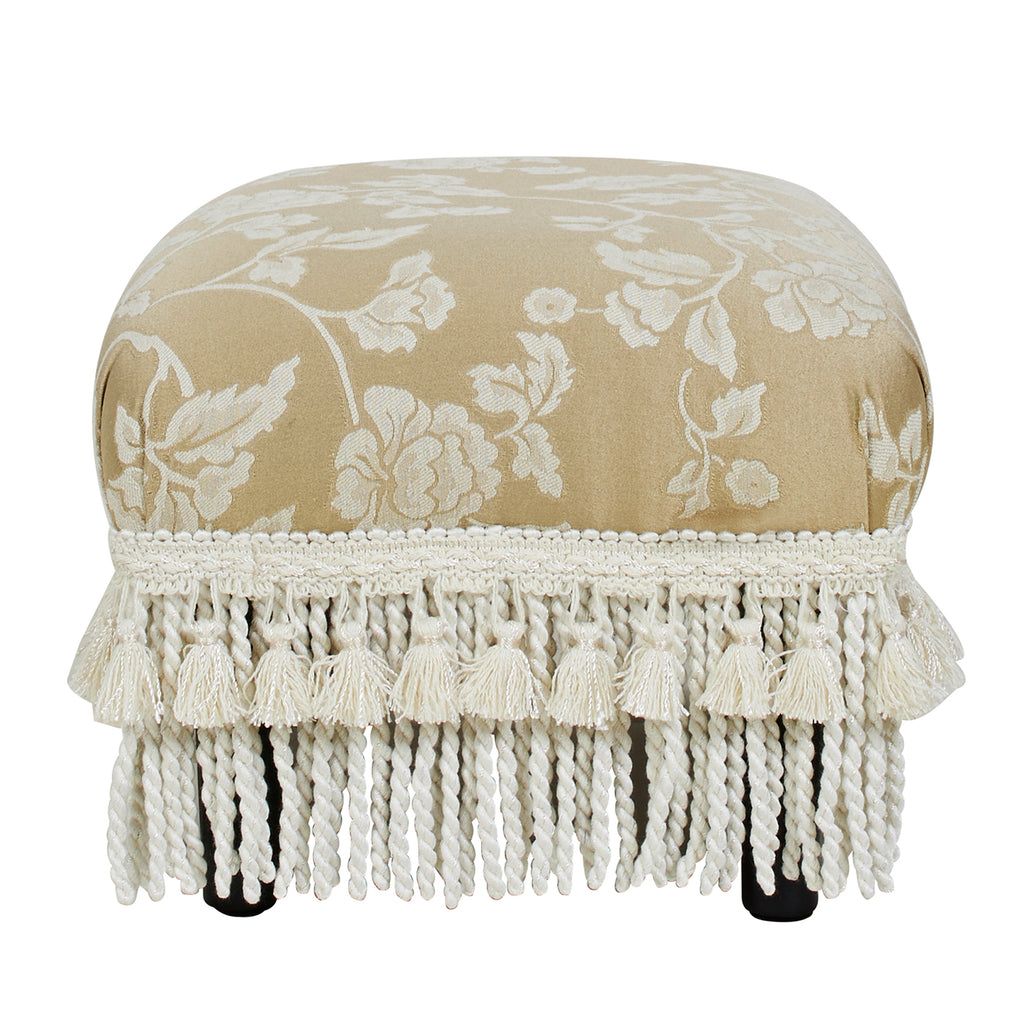 Fiona Accent Footstool Ottoman, Champagne