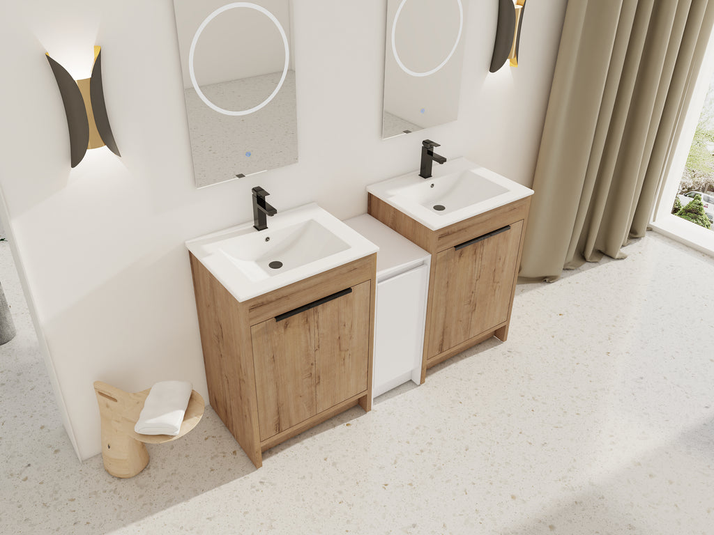 60 Inch Freestanding Bathroom Vanity with Ceramic Sink