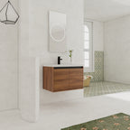 30" Wall Mounted Bathroom Vanity with Resin Basin