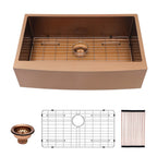 33 Inch Rose Gold Farmhouse Kitchen Sink