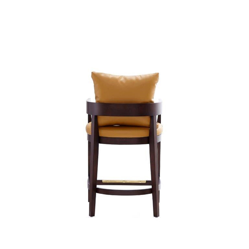 Ritz Wood Upholstered Counter Stool in Camel