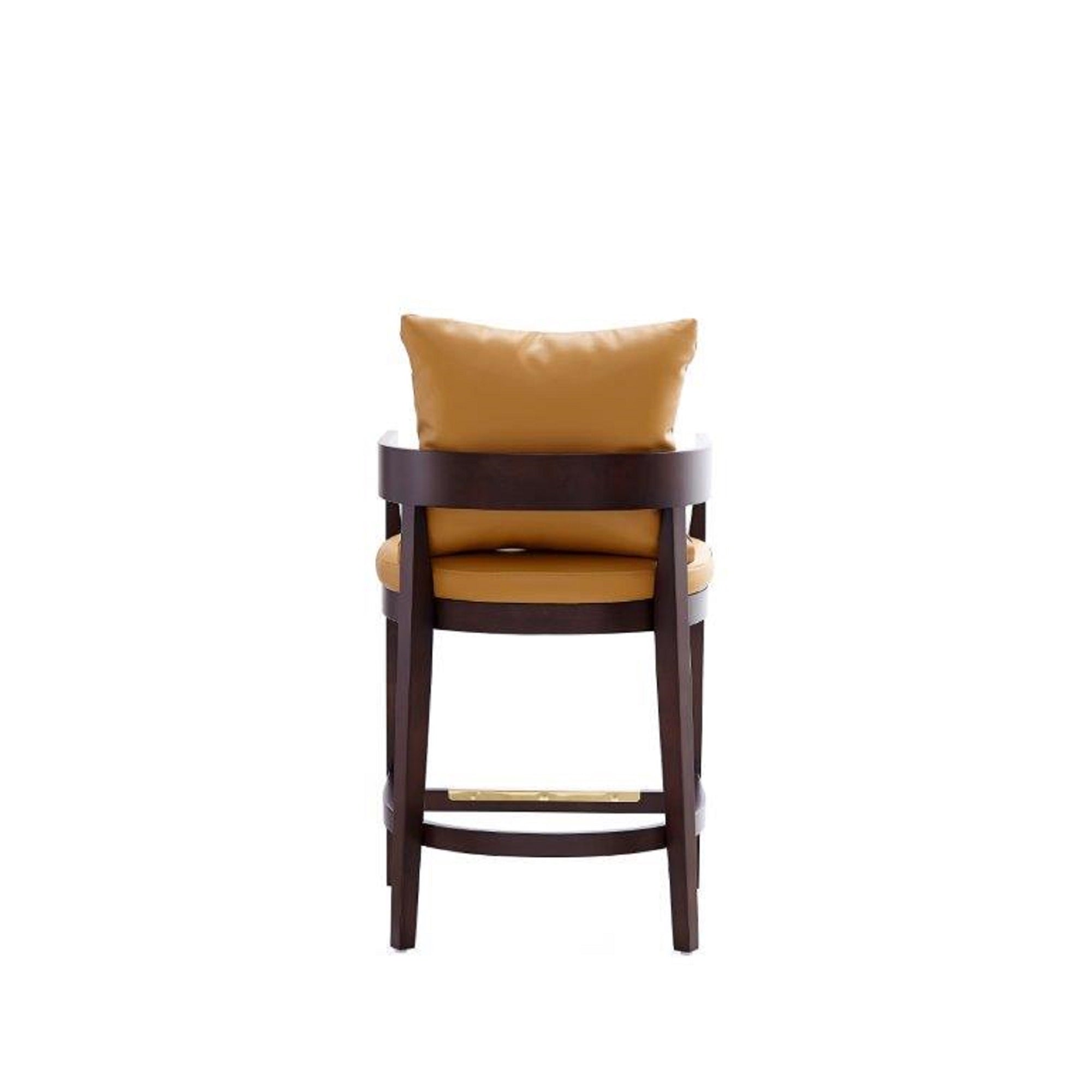Ritz Wood Upholstered Counter Stool in Camel