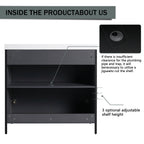 36" Freestanding Bathroom Vanity with Resin Sink & 2 Soft-Close Cabinet Doors