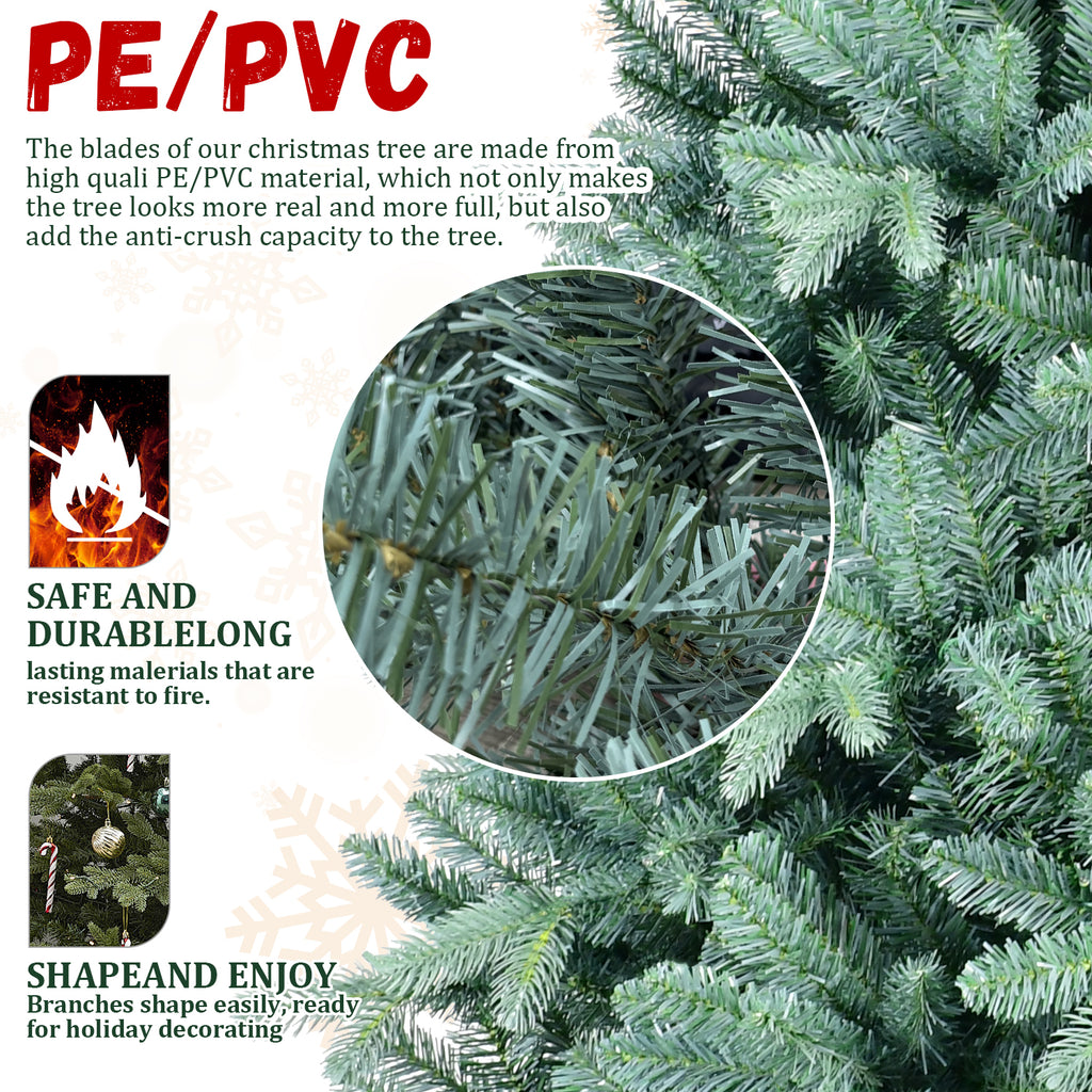 4FT Blue-Green Tint PE/PVC Christmas Tree