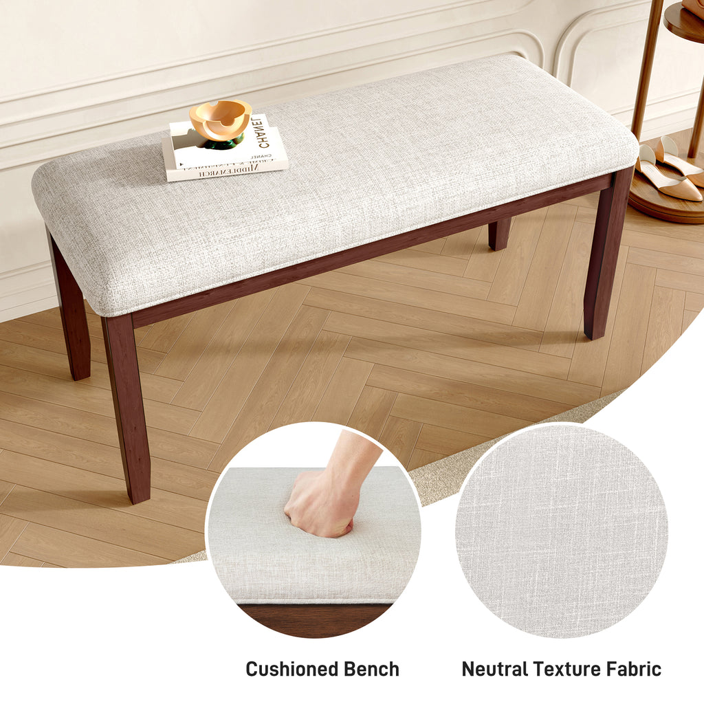 Upholstered Bench for Bedroom End of Bed & Entryway