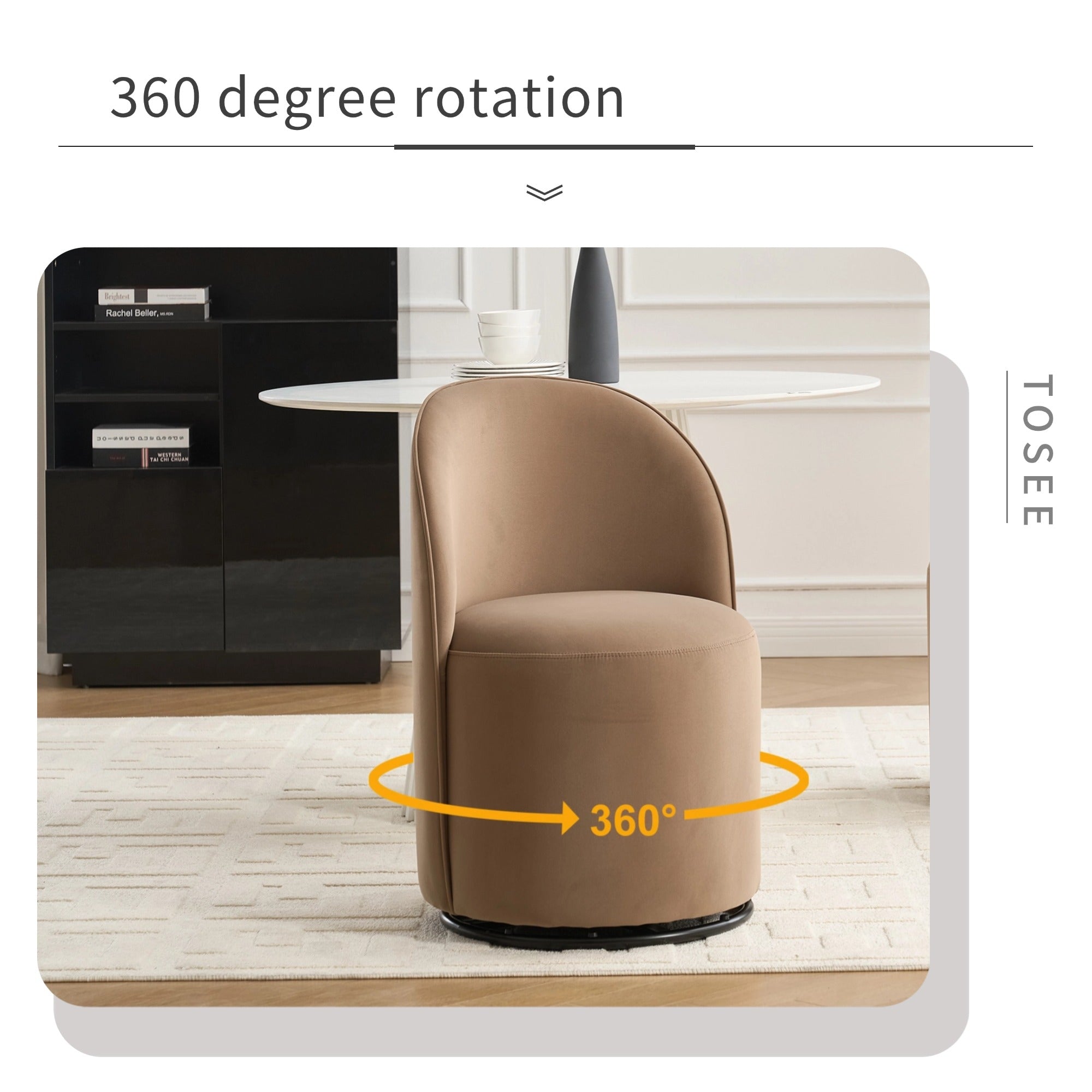 Set Of 1 Upholstered Kitchen & Dining Room Barrel Chair