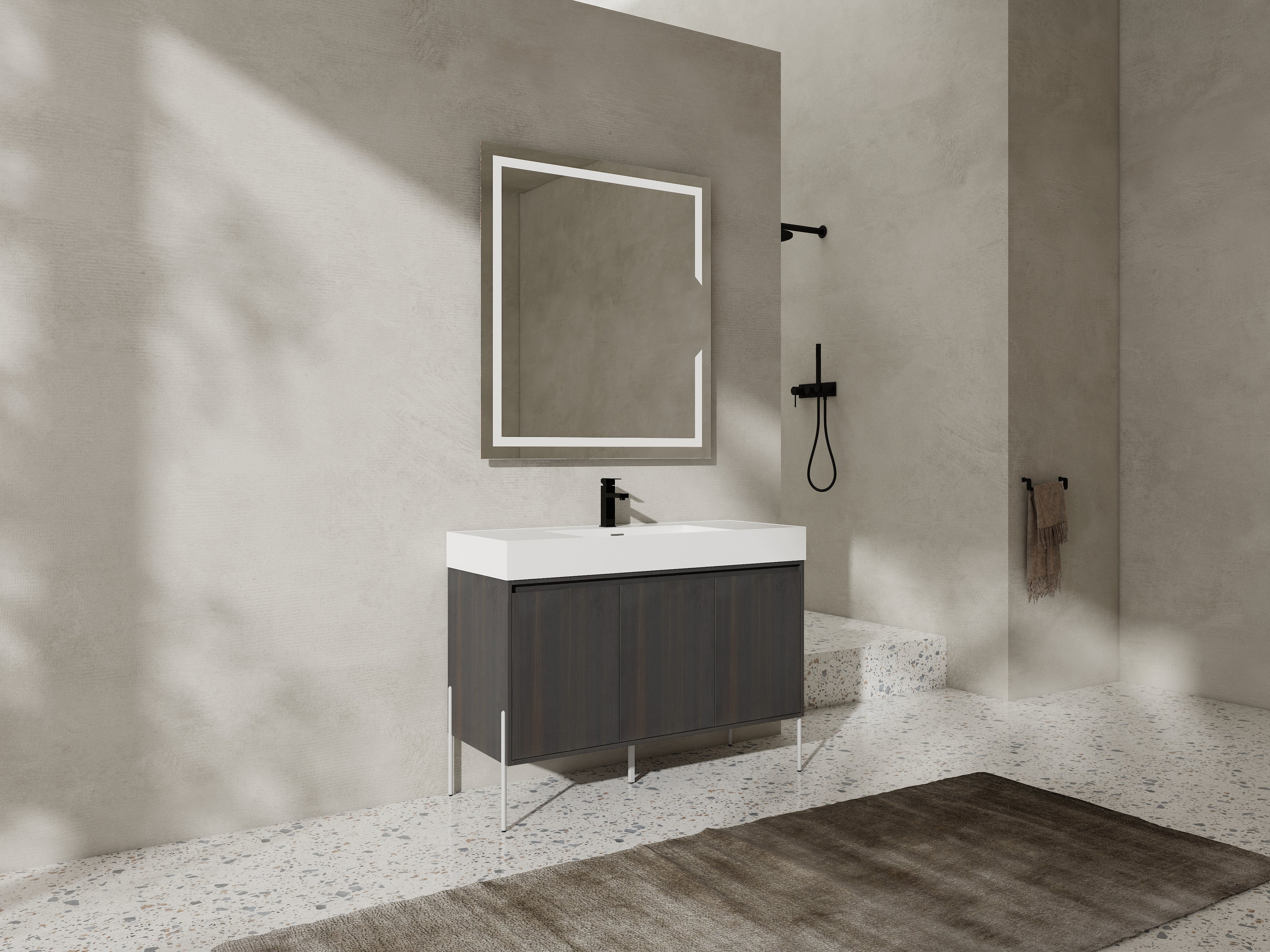 48" Freestanding Bathroom Vanity with Resin Sink