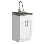 Modern Wide Shaker All-In-One 20-Inch Laundry Utility Sink and Cabinet