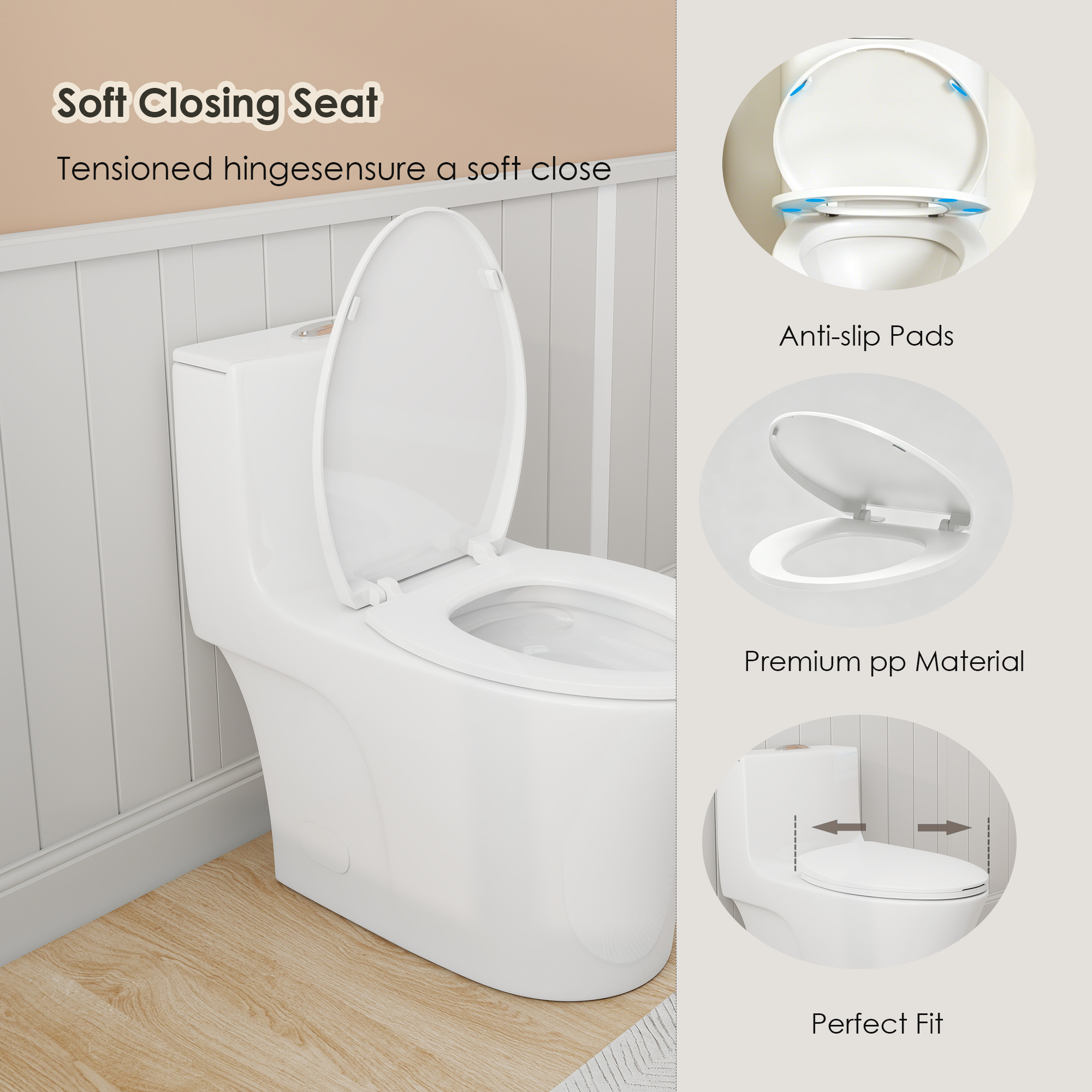 1.28/0.8 GPF Tornado Flush One-Piece Toilet