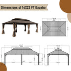 14x22FT Hardtop Gazebo