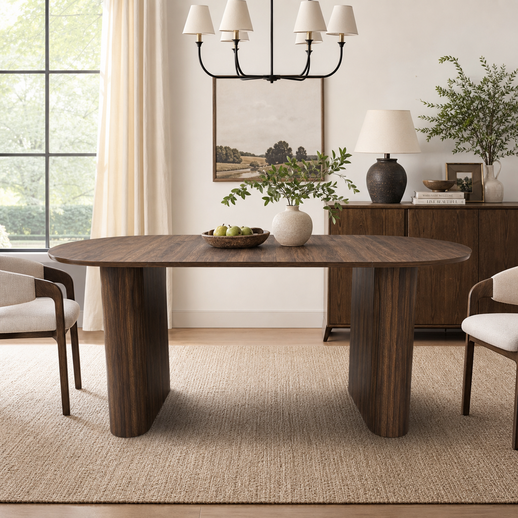 70.8" Oval Kitchen Table for 4-8 People