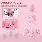 Artificial Pink Christmas Tree 7ft