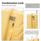 3-Piece ABS Spinner Wheel Luggage Set in Yellow