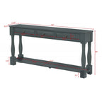 63" Long Console Table with Drawers and Shelf