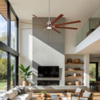 84" Oversized Large Brushed Nickel Ceiling Fan