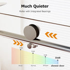 Frameless Single Sliding Shower Doors with Soft-Close Mechanism