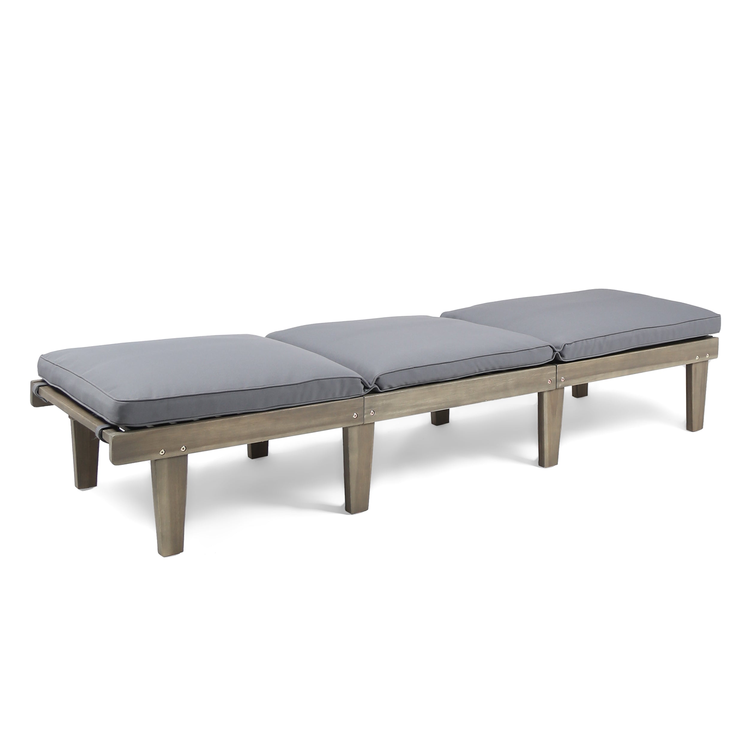 Ariana KD Wood Chaise Lounge With Cushion