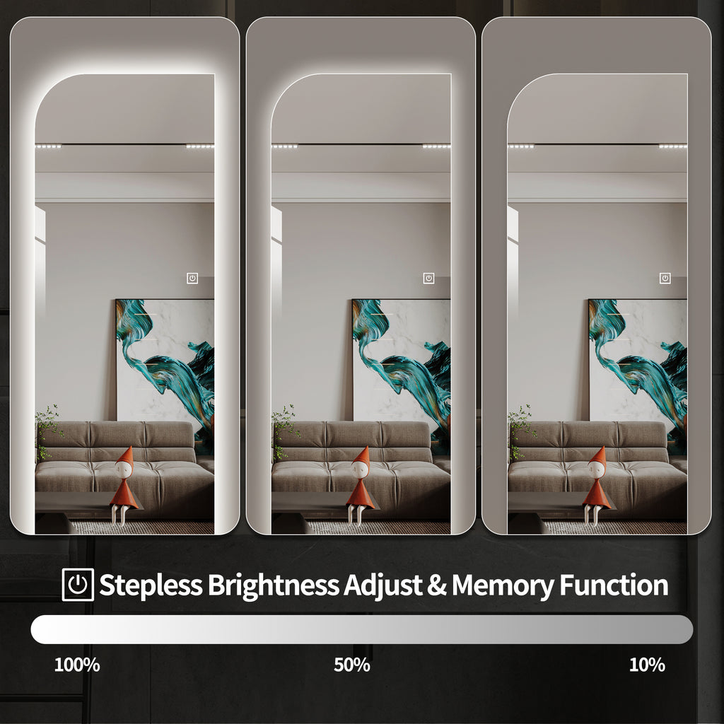 65" x 21" LED Full Length Wall Mirror