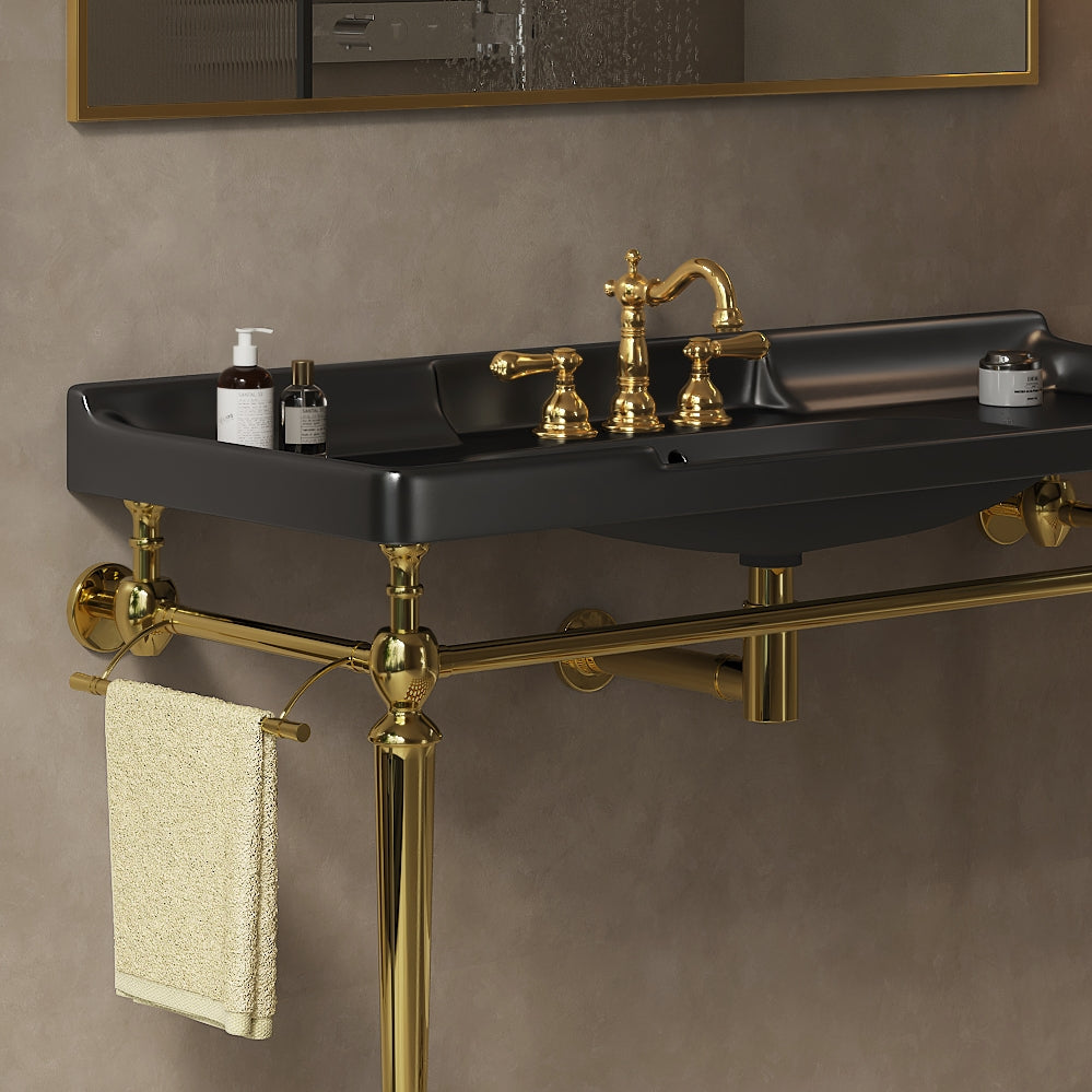 VICI 48" Bathroom Ceramic Basin with 3 Pre-drilled Holes