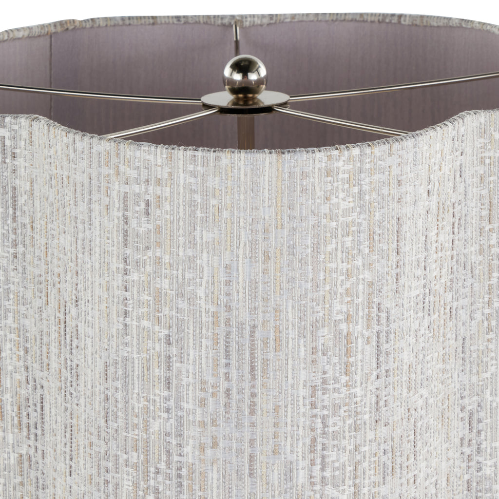 Lily 30" Contemporary Metal Table Lamp in Polished Nickel