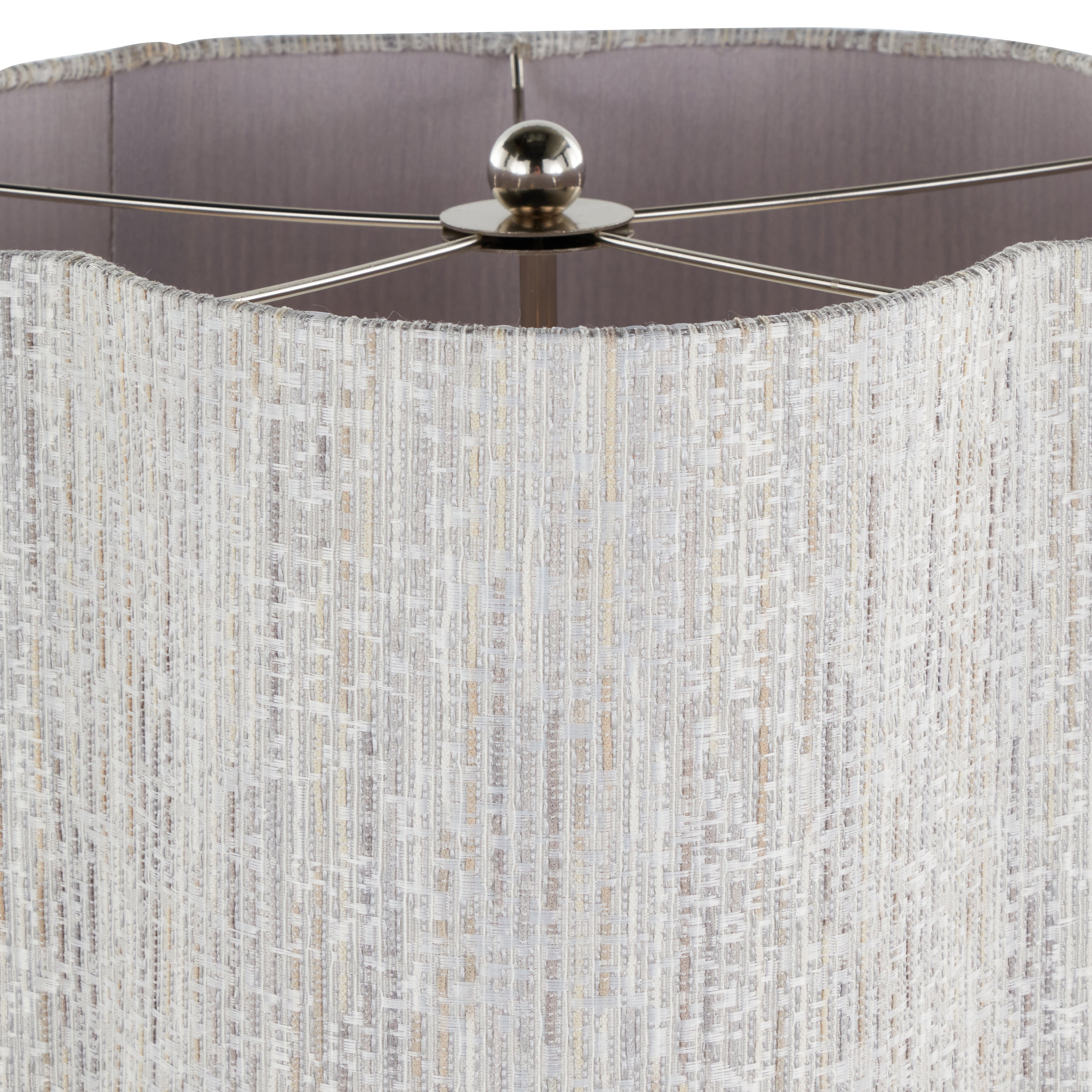 Lily 30" Contemporary Metal Table Lamp in Polished Nickel
