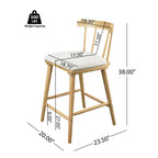 Olivia Indoor Wooden Upholstered Counter Stool