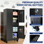 Metal Storage Cabinet with Drawer - Heavy Duty Garage Cabinet