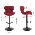 Set of 2 Bar Stools with Powder Footrest