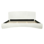Curved Upholstered Bed with Smart Ambient Lighting