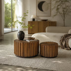 19.7"+27.5" Round Nesting Coffee Table Set of 2