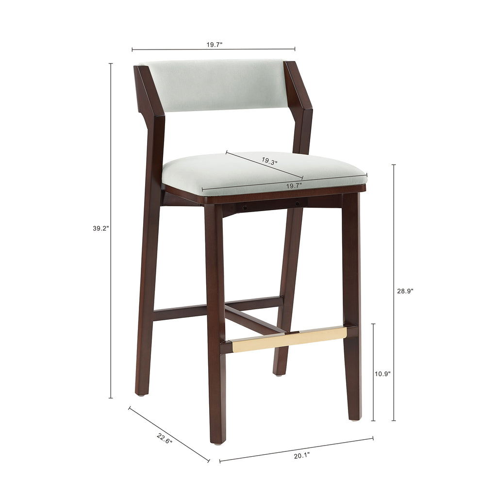 Patricia Velvet Barstool with Backrest