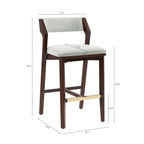 Patricia Velvet Barstool with Backrest