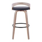 30" Contemporary Fixed-Height Barstool with Swivel in Light